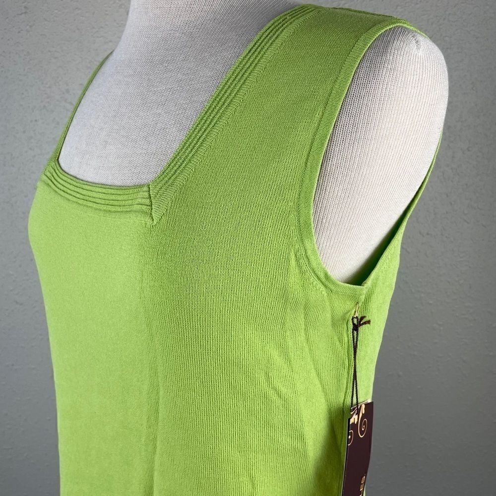 NWT Multiples Green Tank Top Size M - Picture 4 of 8